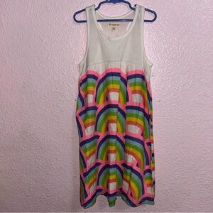 Tucker + Tate Girls 8 White Rainbow Sleeveless Dress